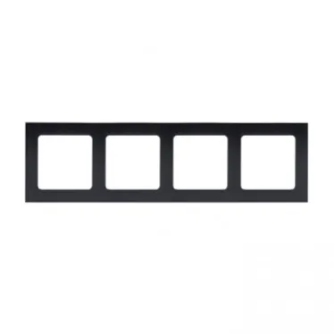 Стокгольм Рамка 4-местная металлическая черная