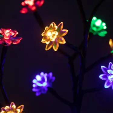 Светильник уличный ERASF22-60 на солнечной батарее садовый Сакура 32 см