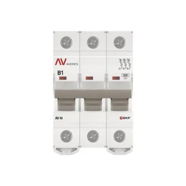 Выключатель автоматический AV-10 3P 1A (B) 10kA AVERES