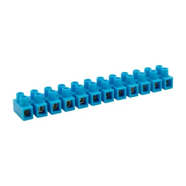 Колодка клеммная винтовая KВ-10 4-10, ток 10 A, полиэтилен синий 10шт, REXANT