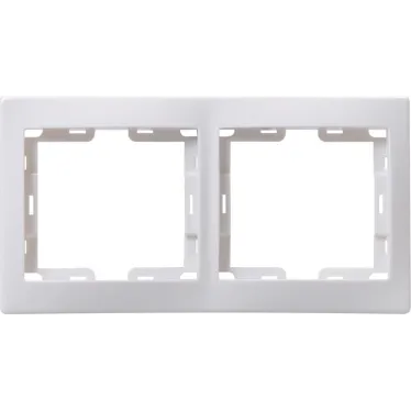 КВАРТА Рамка горизонтальная белая 2 поста