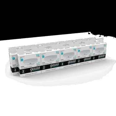 Лампа светодиодная LED 9 Вт 680 лм 4100К таблетка нейтральный GX53 AC 220В Elementary Gauss