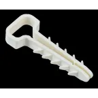 Дюбель-хомут 6х12мм для плоского кабеля нейлон белый (100шт/упак) IEK