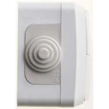 ЭТЮД Выключатель двухклавишный наружный IP44 серый