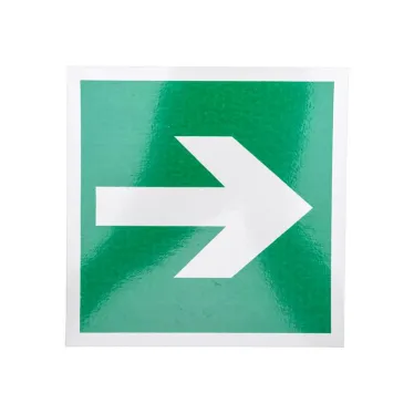 Табличка эвакуационный знак Направляющая стрелка 200х200 мм,