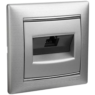 VALENA Рамка 1 пост матовый алюминий