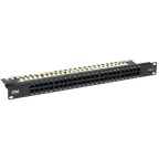 Патч-панель телефонная 1U категория 3 50 портов RJ45 с кабельным органайзером
