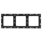 Стокгольм Рамка 3-местная белая с линией цвета черный