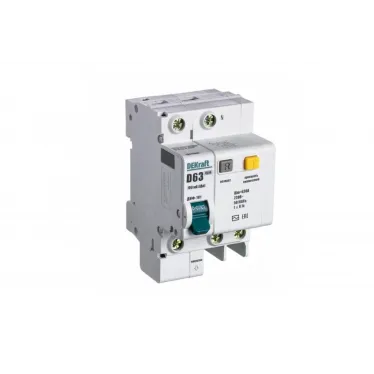 Выключатель автоматический дифференциальный АВДТ встроенная защита от сверхтоков 1P+N 63А 100мА AC D ДИФ-101