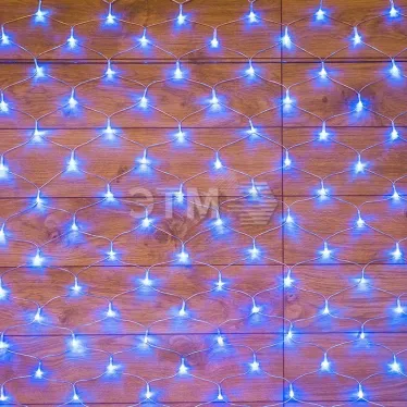 Гирлянда "сеть" 1,8х1,5м, прозрачный ПВХ, 180 LED, цвет: Синий | 215-133 | NEON-NIGHT