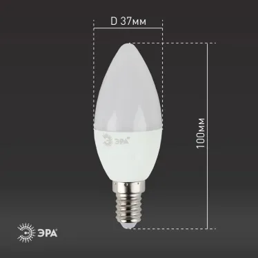 Лампа светодиодная Е14 9Вт свеча нейтральный белый свeт STD LED B35-9W-840-E14 E14 ЭРА