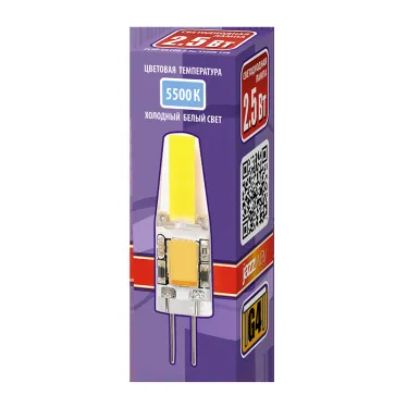 Лампа светодиодная LED 2.5вт G4 12B 200Lm холодный COB