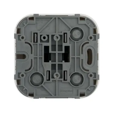 Выключатель одноклавишный, наружный, 10А, белый