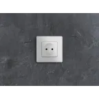 ETIKA Розетка без заземления белая