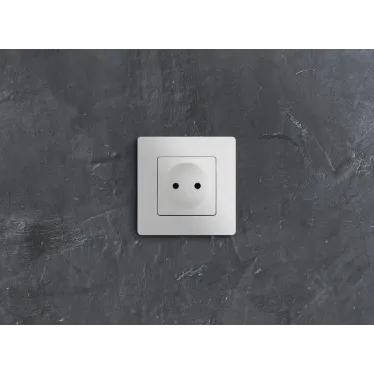 ETIKA Розетка без заземления белая