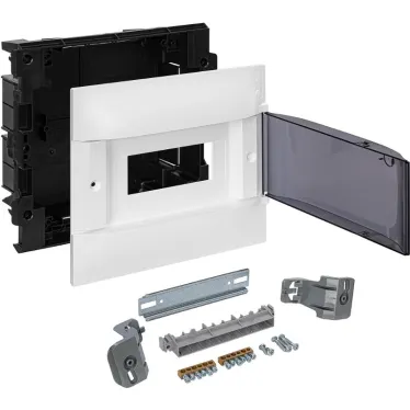 Practibox S Пластиковый щиток Встраиваемый (ЩРв-П) 1X8 Дымчатая дверь