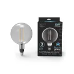 Лампа светодиодная LED Vintage Filament Straight G200 6W E27 200*283mm Gray 330lm 4000K 1/6 | 154802205 | Gauss