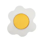 Выключатель одноклавишный KRANZ HAPPY Яичница скрытой установки, желтый/белый