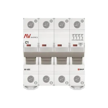 Выключатель автоматический AV-6 DC 4P 1A (C) 6kA AVERES