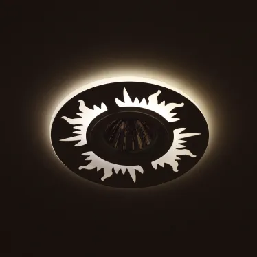 Светильник точечный встраиваемый DK LD30 BK декор cо светодиодной подсветкой MR16, 220V, max 11W, черный | Б0036498 | ЭРА