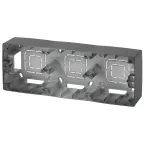 Коробка накладного монтажа 3 поста, Эра12, антрацит 12-6103-05