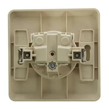 ЭТЮД Розетка скрытая без заземления без шторок бежевая