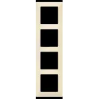 Valena LIFE Рамка 4 поста слоновая кость универсальная