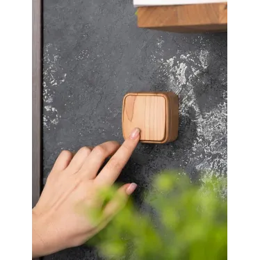 Выключатель одноклавишный ОП Минск 10А светлое дерево