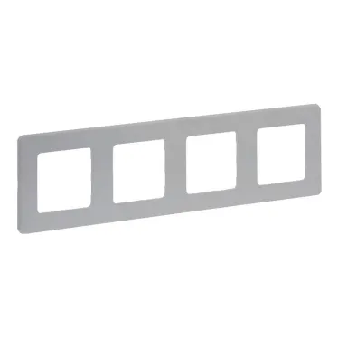 Рамка 4 поста INSPIRIA алюминий