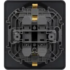 Розетка двойная с заземлением x 2К+З немецкий стандарт 16А 250В~ INSPIRIA антрацит