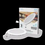 Светильник светодиодный ДВО 15 Вт 1100 лм 4000К AC 220В IP20 круг D170х22мм монт d155мм Алюминий тонкий Slim Gauss