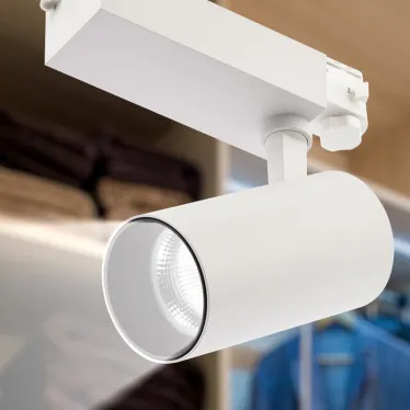 Трековый светильник трёхфазный SТR-30-36-40K-W30 узкий луч 4000K белый