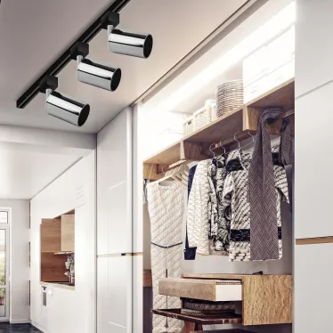 Светильник Трек GU10, 55*165 мм, хром TR14-GU10 CH (50/1200)