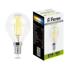 Лампа светодиодная LED 9вт Е14 белый шар FILAMENT