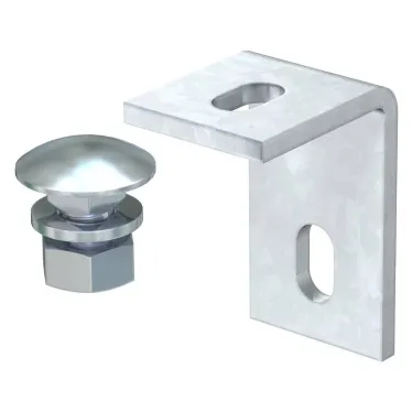 Крепежный уголок 70x50x40 мм, S-5 мм, горцинк, М10, с крепежным комплектом