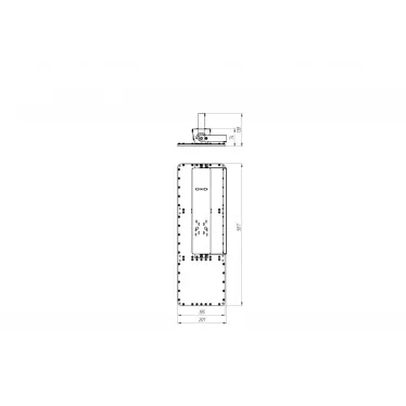 Светильник светодиодный Quadro 150/23500 150Вт 23500Лм 4000К IP65 лира | DQ150D-4K-L | Diora