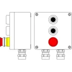 Взрывозащищенный пост управления из алюминия CPE-A-17 -(2xP1B(11) -1xP3E(11)) - 2x6018AASBKGM2SB(C)1Ex d e IIC T6 Gb / Ex tb IIIC T80°C Db IP66