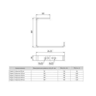 Профиль П(U)-образный 2200мм (2,0мм) HDZ