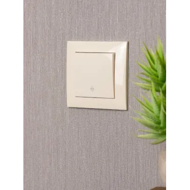 Валенсия выключатель 1-кл. 10А кремовый проходной