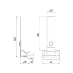 Зажим балочный 8-14мм с пластиной PROxima