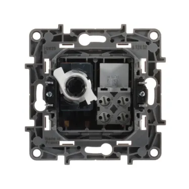 ETIKA Розетка телефонная+компьютерная RJ11+RJ45 категория 5 UTP белая