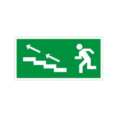 Пиктограмма (наклейка) ПЭУ 007 По лестнице вверх налево (250х115) SIRAH | 2502001910 | Световые Технологии