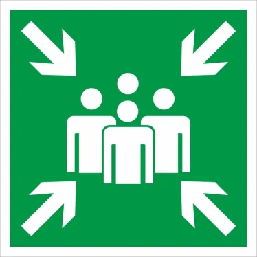 Пиктограмма (Наклейка) ПЭУ 021 Место сбора, тип Е21 (335х165) РС-L LYRA | 2502002450 | Световые Технологии