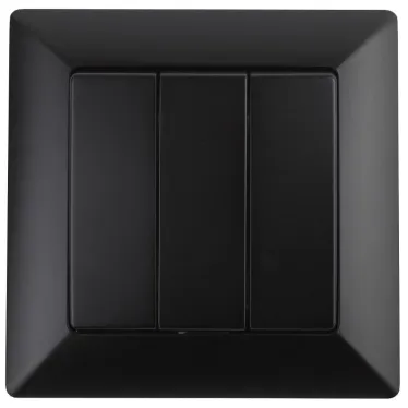 Выключатель Intro Solo 4-106-05 трехклавишный 10А-250В, IP20, СУ, антрацит