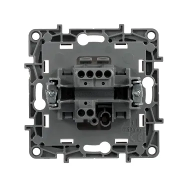 Выключатель одноклавишный, белый винтовые зажимы 10АХ