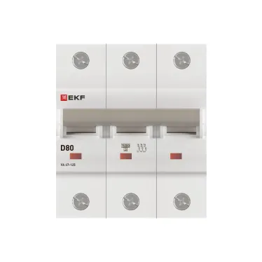 Автоматический выключатель ВА 47-125 3P 80А (D) 15кА PROxima