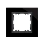 Рамка на 1 пост, S82N, чёрный - графит (стекло)