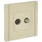 FORTE@PIANO Розетка двойная TV+SAT FP438 ваниль IEK