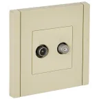FORTE@PIANO Розетка двойная TV+SAT FP438 ваниль IEK