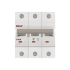 Выключатель автоматический трехполюсный 100А D ВА47-125